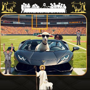 riding n’ da lambo with the lamb 