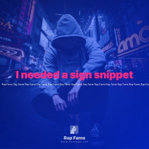 I needed a sign snippet