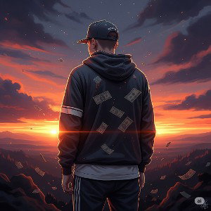 Atardecer entre fuego y cielo