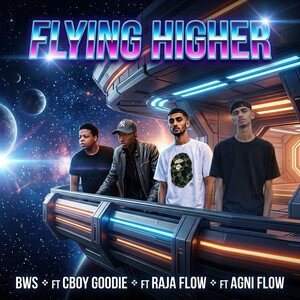 flying in space