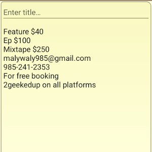  fx you(open verse) $40