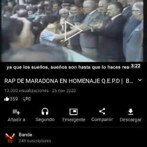 RAP DE MARADONA EN HOMENAJE Q.E.P.D -  BANDE  - La mano de dios