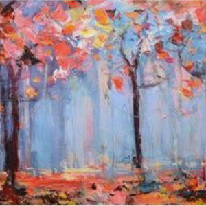 días blanco y negro más un bosque de colores