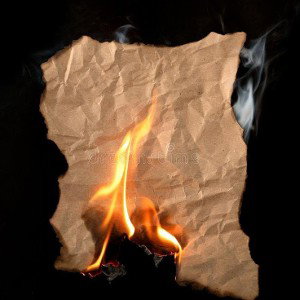 una carta ardiente