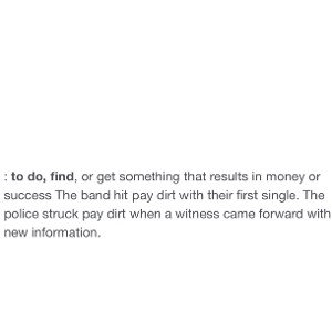Paydirt