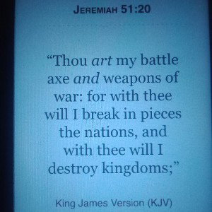 um dat battle axe of destruction(frum I an I)