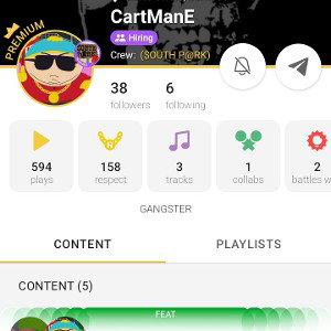diss on cartmane...stay away from kids