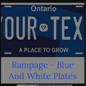 Rampage - Blue and White plates