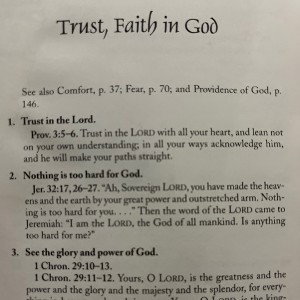 Trust, faith in God