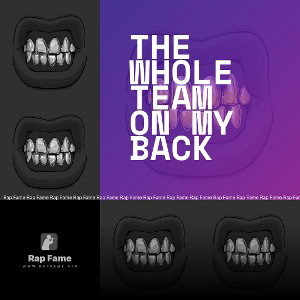 The whole team on my back
