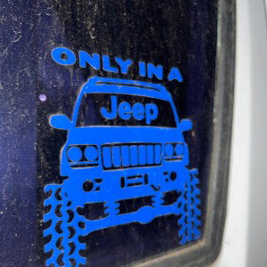 Only in a jeep