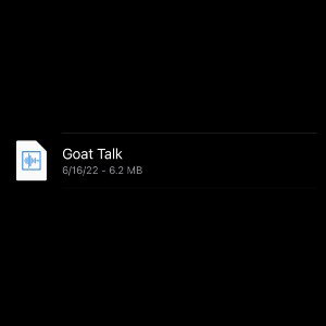 Goat Talk
