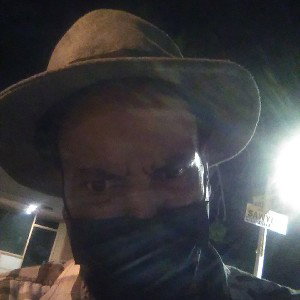 at the bus stop