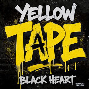 YELLOW TAPE BLACK HEART 