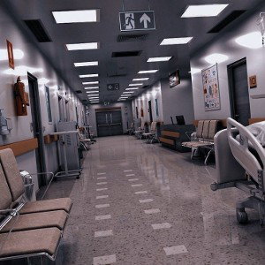 Dentro de un hospital 