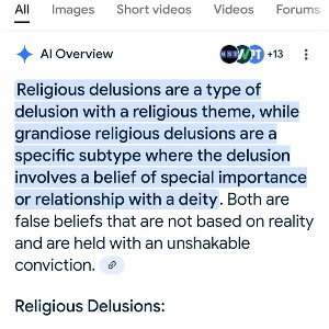 Grandiose Religious Delusions 