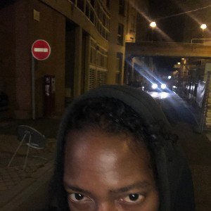 Walking down the street 
