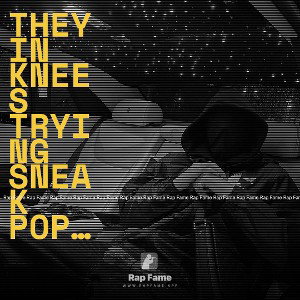 they in knees trying sneak  pop him in the head