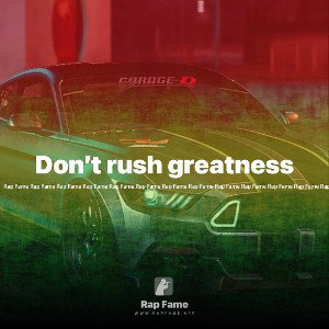 Don’t rush greatness