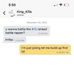 KING KILLA THINKS HES THE BEST HUH 