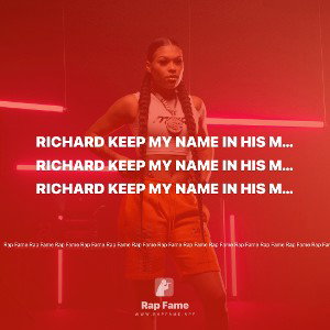 Richard keep my name in his mouth 