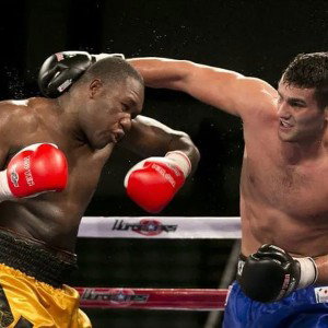 hit him with a haymaker