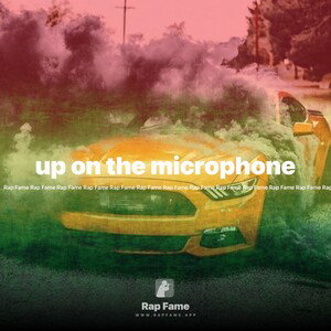 up on the microphone