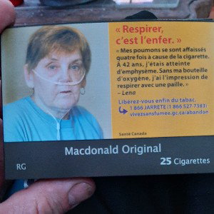 la cigarette ses pas bon smoke not good R.Y.B.
