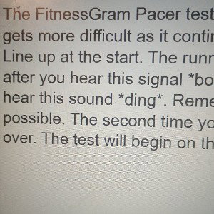The FittnessGram Pacer test