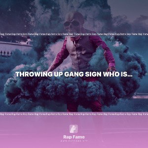 throwing up gang sign who is you?