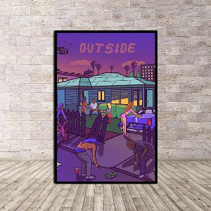 outside