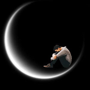 sitting on the moon