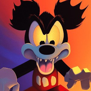 Mickey mouse on the track 