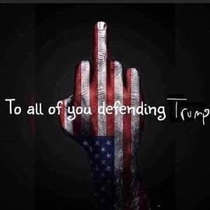 middle fingers up