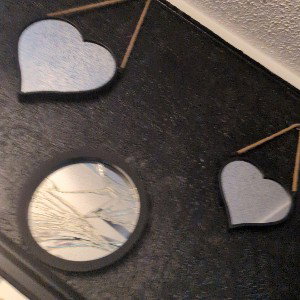 circles,hearts,bubbles, and darts