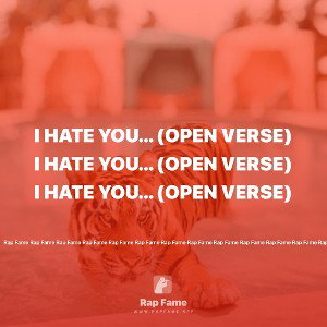 I hate you... (Open Verse)