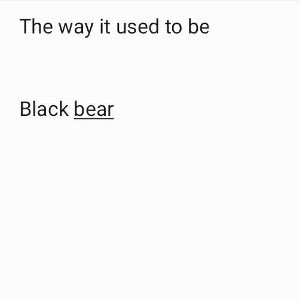 The way it used to be