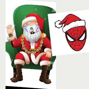 That last track was whack rich. Santa Glock .ft. Spider-Man